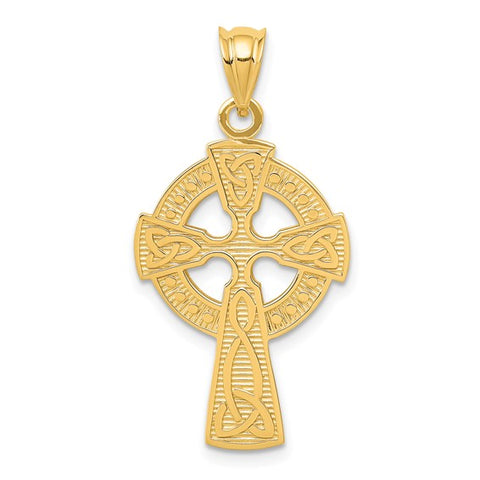 14K Yellow Gold Celtic Cross