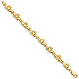 14 Karat Yellow Gold Claddagh Bracelet