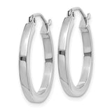 14 Karat White Gold Square Tube Hoops Small (Copy)
