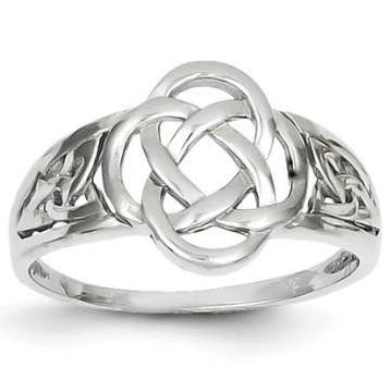 14Karat White Gold Celtic Knot Ring