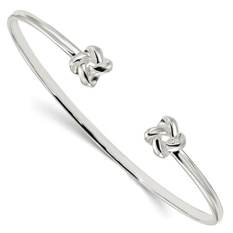 Sterling Silver Love Knot Cuff Bracelet