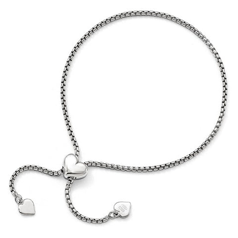 Tiny Heart Bracelet, Silver Heart Leather Bracelet, Hand-forged,  Valentine's Day Gift