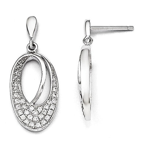 Sterling Silver & Cubic Zirconia Dangle Earrings