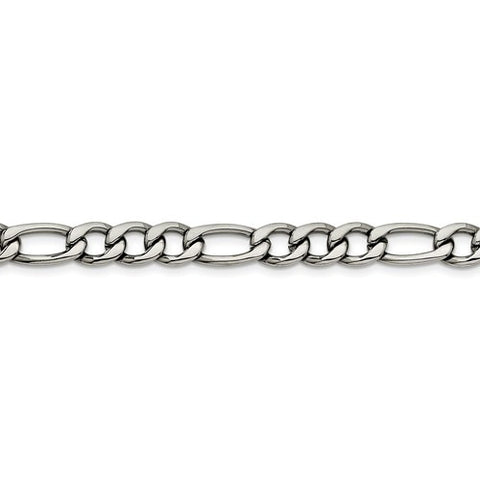 Gents Stainless Steel Figaro 22" Chain