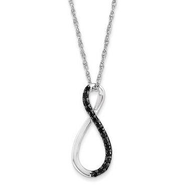 Black Diamond Infinity Necklace